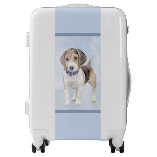 Beagle Painting - Cute Original Dog Art Luggage