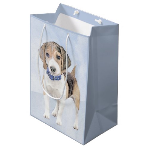 Beagle Painting _ Cute Original Dog Art Medium Gift Bag