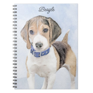 Beagle Painting - Cute Original Dog Art Notebook