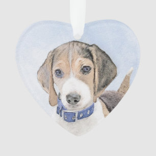 Beagle Painting - Cute Original Dog Art Ornament