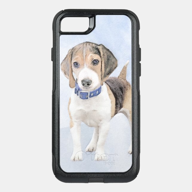 Beagle Painting - Cute Original Dog Art Otterbox iPhone Case (Back)