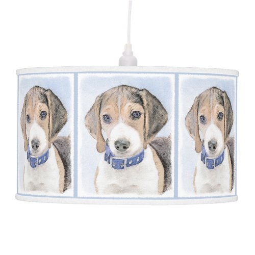 Beagle Painting _ Cute Original Dog Art Pendant Lamp