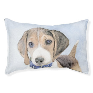 Beagle Painting - Cute Original Dog Art Pet Bed