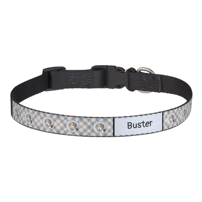 Beagle Painting - Cute Original Dog Art Pet Collar (Front)
