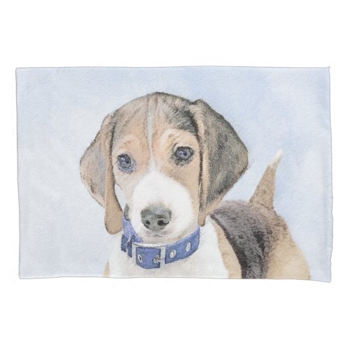 Beagle Painting _ Cute Original Dog Art Pillow Case