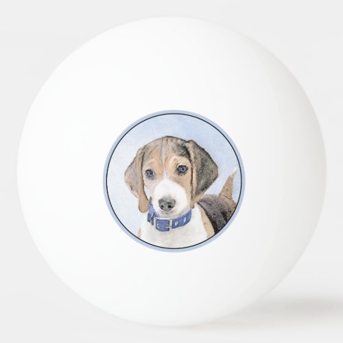 Beagle Painting _ Cute Original Dog Art Ping Pong Ball