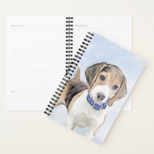 Beagle Painting _ Cute Original Dog Art Planner