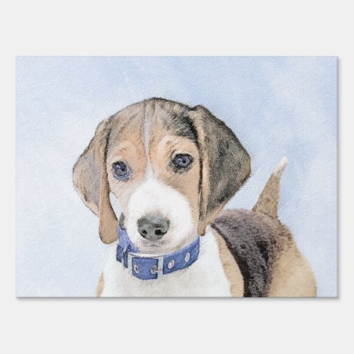 Beagle Painting _ Cute Original Dog Art Sign