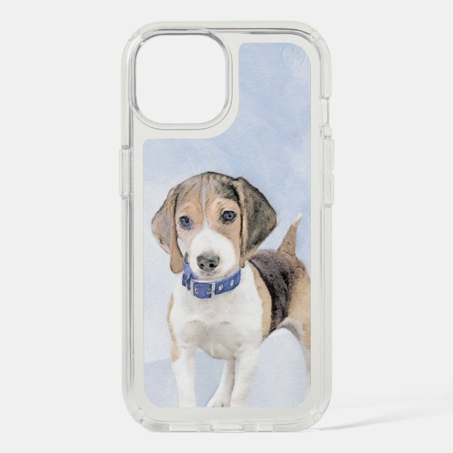 Beagle Painting - Cute Original Dog Art Speck iPhone Case (Front)
