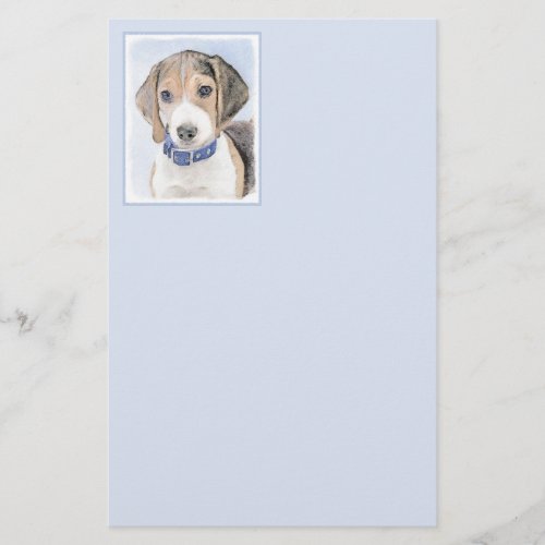 Beagle Painting _ Cute Original Dog Art Stationery