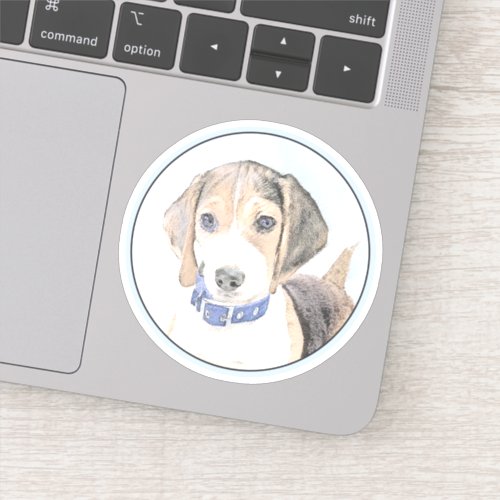 Beagle Painting _ Cute Original Dog Art Sticker