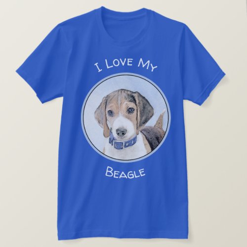 Beagle Painting _ Cute Original Dog Art T_Shirt