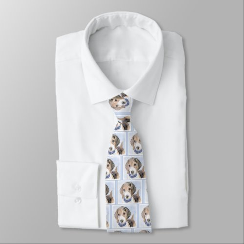 Beagle Painting _ Cute Original Dog Art Tie