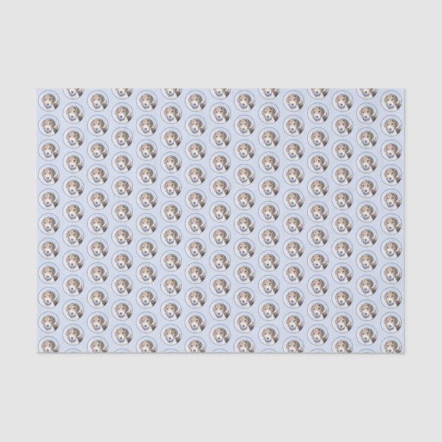 Beagle Painting - Cute Original Dog Art Tissue Paper (Front)