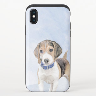 Beagle Painting - Cute Original Dog Art iPhone X Slider Case