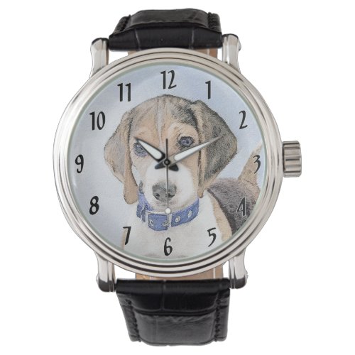 Beagle Painting _ Cute Original Dog Art Watch