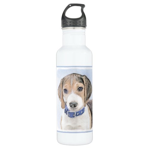 Beagle Painting _ Cute Original Dog Art Water Bottle