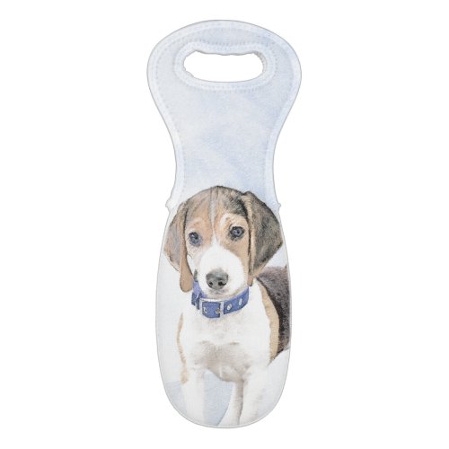 Beagle Painting _ Cute Original Dog Art Wine Bag