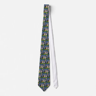 Beagle Pair - Starry Night Neck Tie