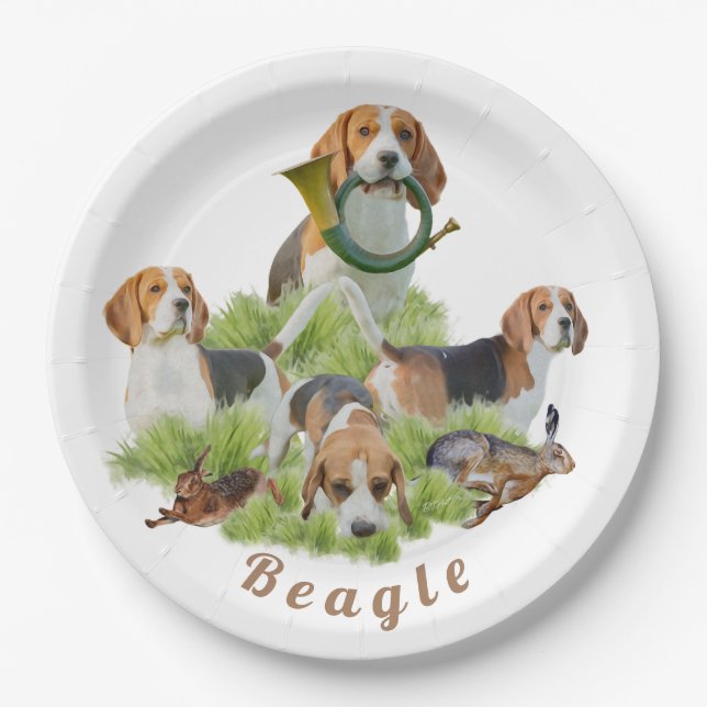 Beagle    paper plates (Front)