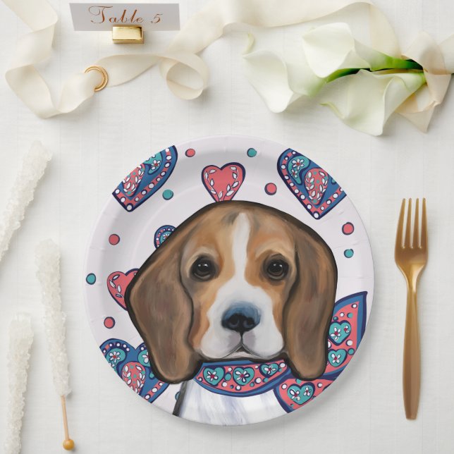 Beagle        paper plates (Wedding)
