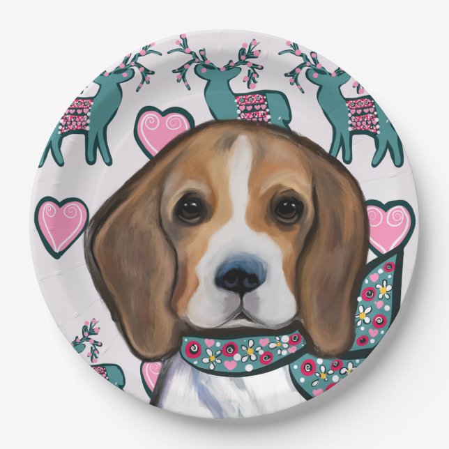 Beagle        paper plates (Front)