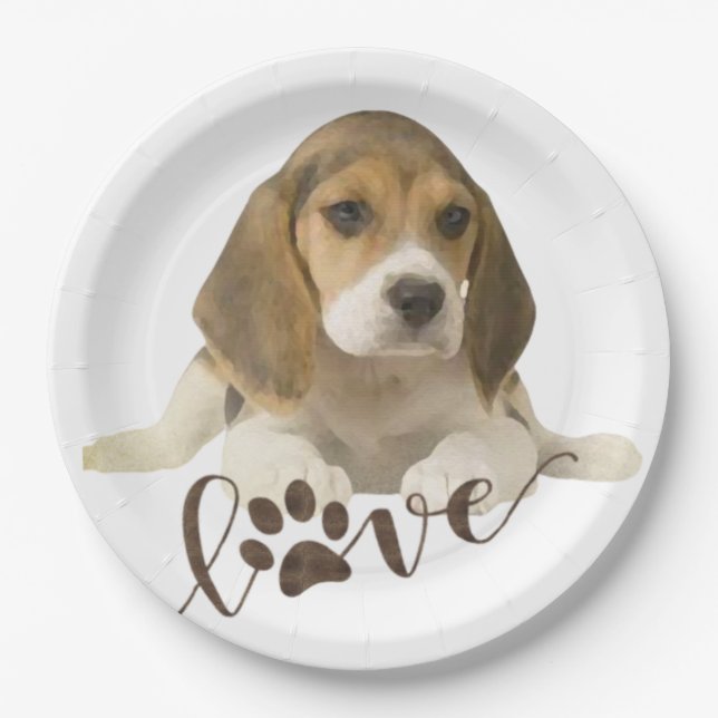 Beagle    paper plates (Front)