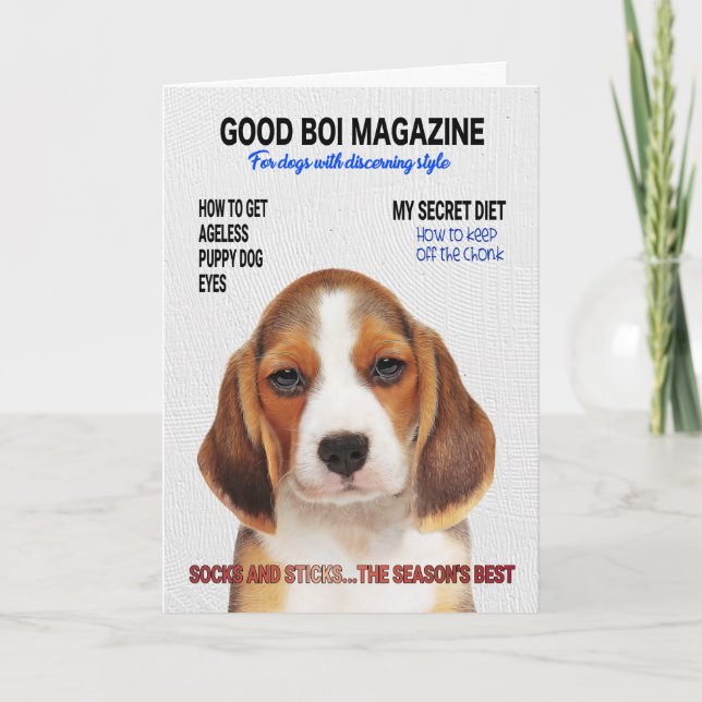 Beagle Parody Magazine Cover Card (Front)