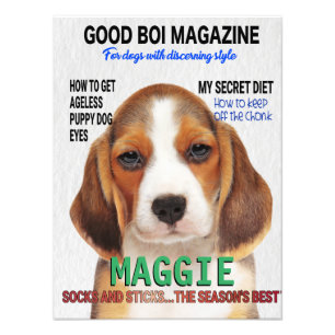 Beagle Parody Magazine Cover Photo Print