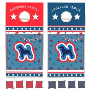 Beagle Patriotic Red White And Blue 4th July Dog Cornhole Set