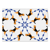 Beagle Pattern blue Cards (Front Horizontal)