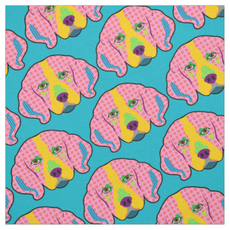 Beagle Pattern Pop Art Fabric