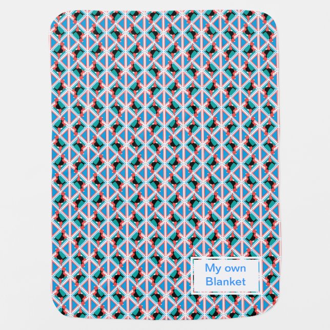 Beagle Pattern Quattrodog Baby Blanket (Front)