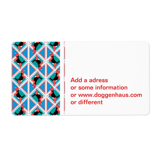 Beagle Pattern Quattrodog Label (Front)