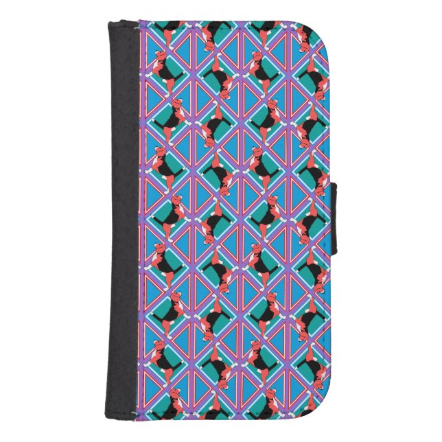 Beagle Pattern Samsung Galaxy Wallet Case (Front)