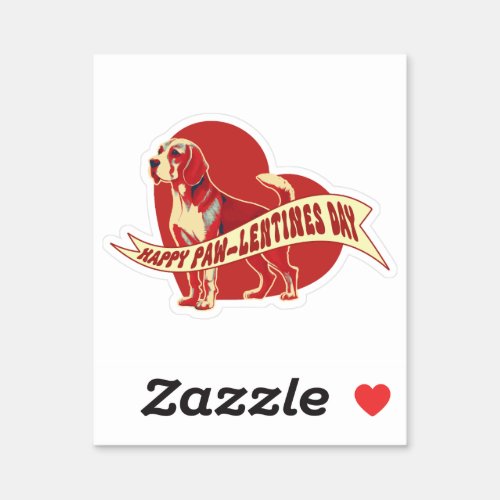 Beagle Pawlentines Day  Sticker