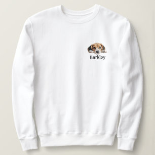 Beagle Peeking Personalized Minimal Sweatshirt
