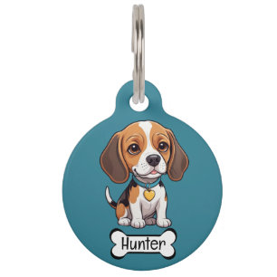 Beagle Personalize Pet ID Tag