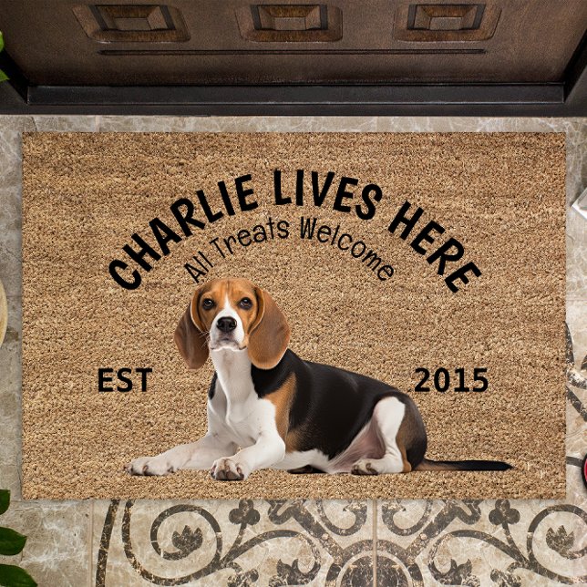Beagle Personalized Dog Lover Doormat (Creator Uploaded)