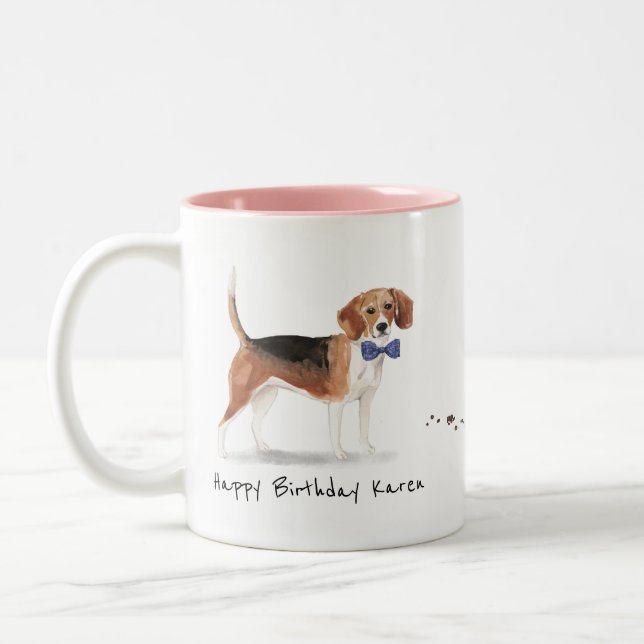 Beagle Personalized Mug (Left)