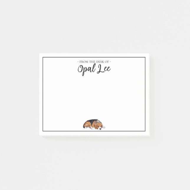 Beagle Personalized Notepad (Front)