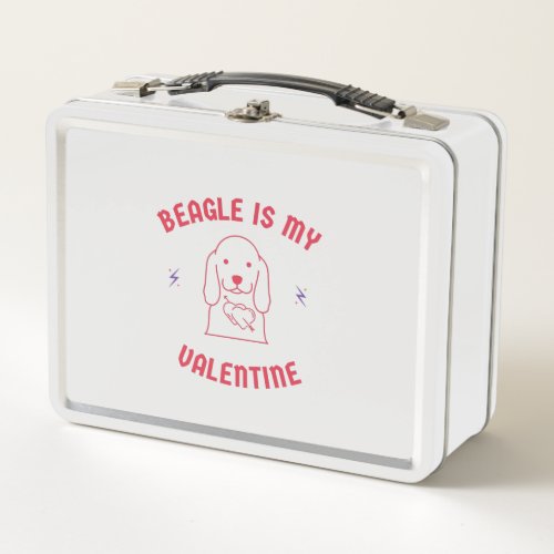 Beagle pet dog cute couple husband wife boyfriend metal lunch box