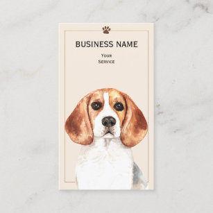 Beagle Pet Groomer/Vet/Sitters Business Card