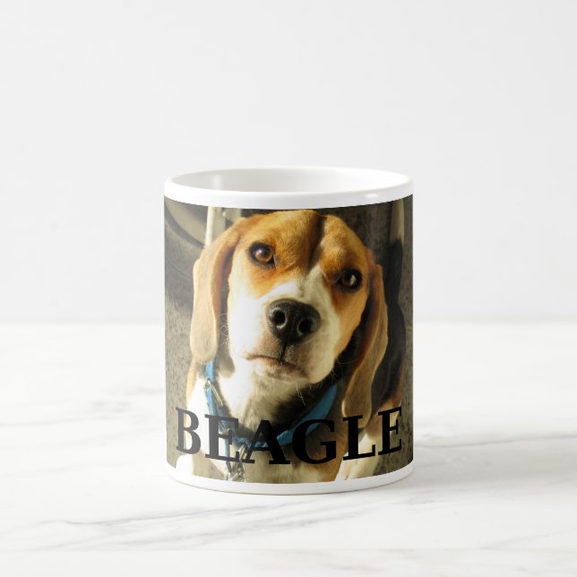 beagle pic w name coffee mug (Center)