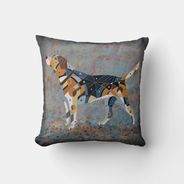 Beagle Pillow - Contemporary Dog (Front)