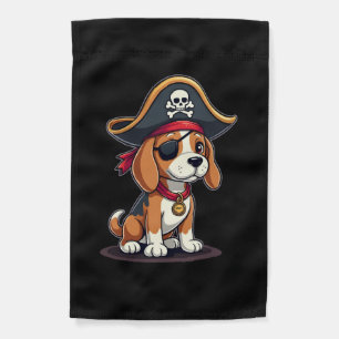 Beagle Pirate Costume Jolly Roger Flag Skull Cross