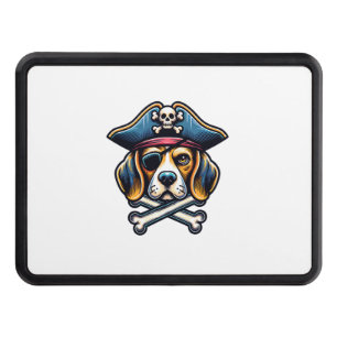 Beagle Pirate Costume Skull Crossbones Dog Lovers Hitch Cover