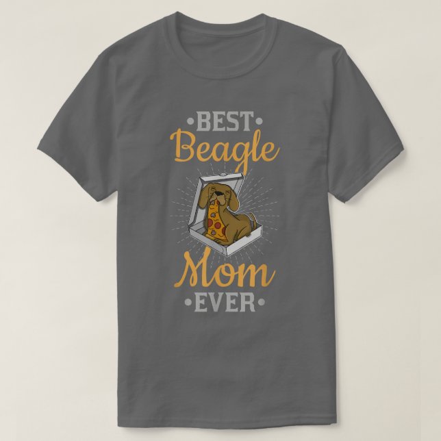 Beagle Pizza Walk Dog Owner Lover Puppy175  T-Shirt (Design Front)