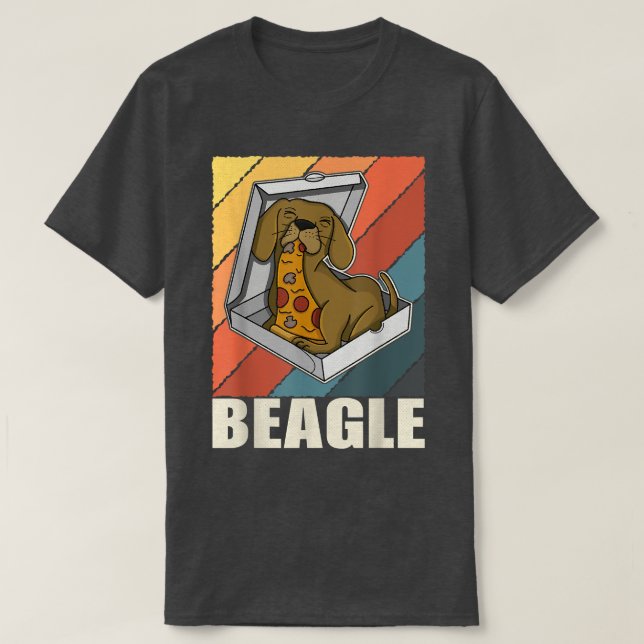 Beagle Pizza Walk Dog Owner Lover Puppy96 T-Shirt (Design Front)