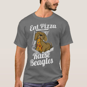Beagle Pizza Walk Dog Owner Lover Puppy 158  T-Shirt